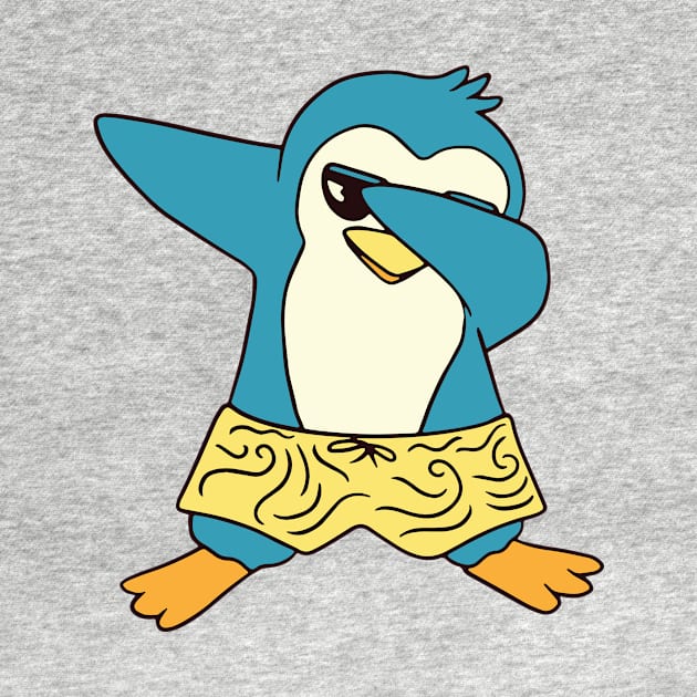 Dabbing Summer Penguin Cartoon by SLAG_Creative